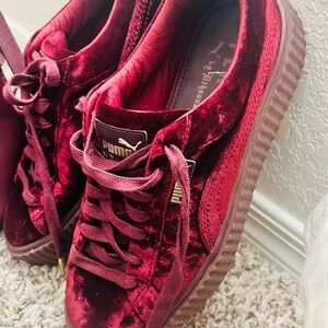 Puma Women's Rich Red Velvet Sneakers